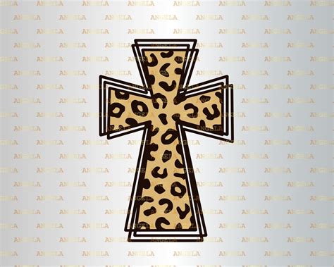 Doodle Leopard Cross Svg Bundle Cheetah Print Cross Jesus Etsy