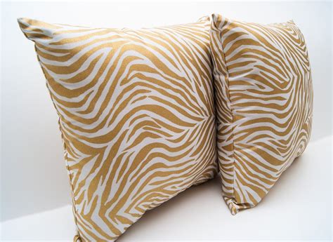 Throw Pillow Metallic Zebra Print Throw Pillow Accent