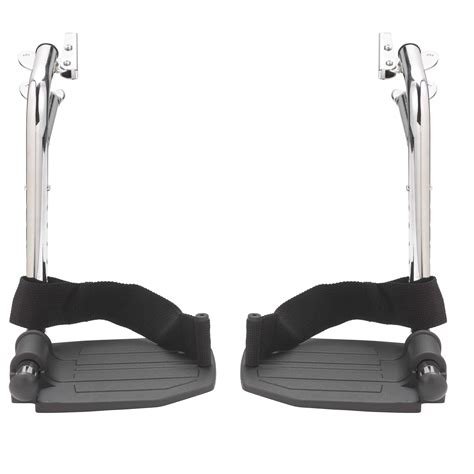 Drive Medical Chrome Swing Away Footrests With Aluminum Footplates 1