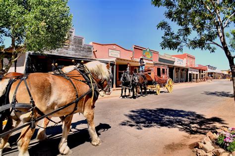 Stagecoaches Along Historic Allen Street In Tombstone Arizona