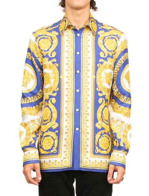 Versace Baroque Silk Shirt For Men Lyst