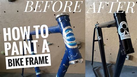 How To Paint A Bike Frame With Spray Paint Youtube