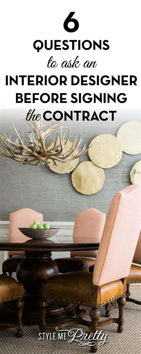 Six Questions To Ask An Interior Designer Before Signing The Contract