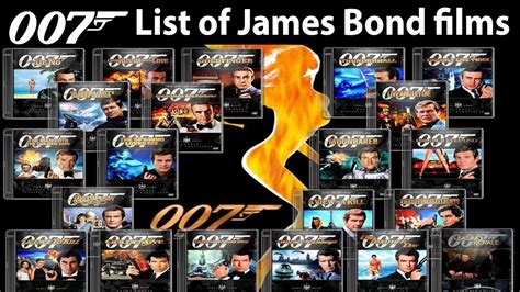 James Bond Printable List Movies In Order