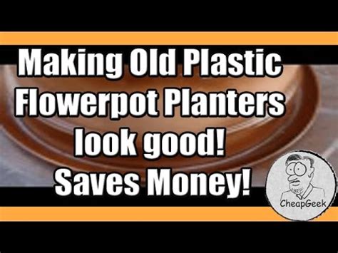 Plastic pots come also in a square shape, allowing to place many plants close together using up all this precious space. Making Old Plastic Flowerpot Planters look good! - YouTube