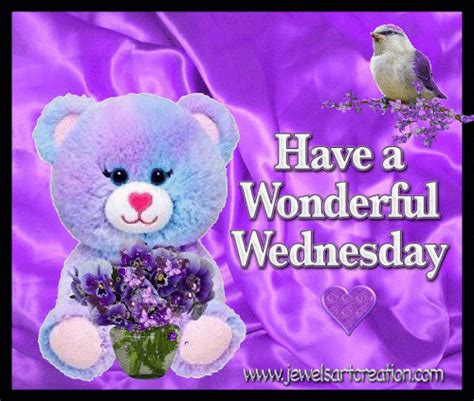 Blue And Purple Teddy Have A Wonderful Wednesday S Wednesday Wednesday S Animated We In