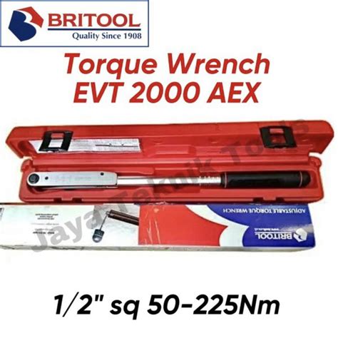 Jual Torque Wrench Evt2000 Aex Britool Kunci Torsi 12 50 225 Nm
