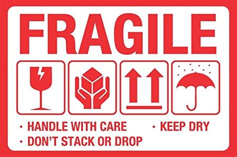 Buy Printelligent Fragile Keep Dry This Side Up Upwards Pressure Label