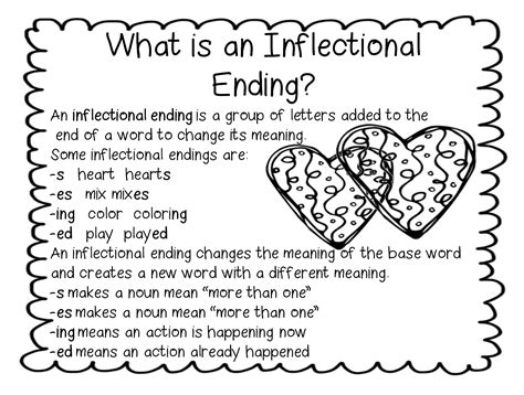 First Grade Wow: I Heart Inflectional Endings