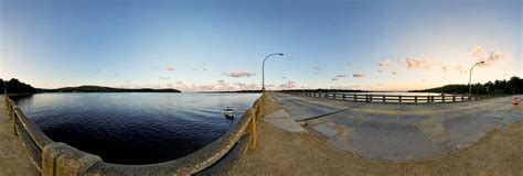 Sunset Oceanic Bridge Navesink River New Jersey 360 Panorama 360cities