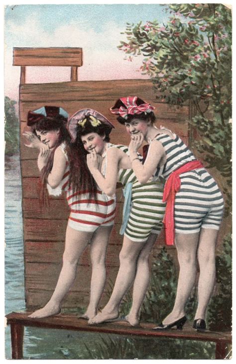 Reserved For Rr Vintage Edwardian Postcard Risque Bathing