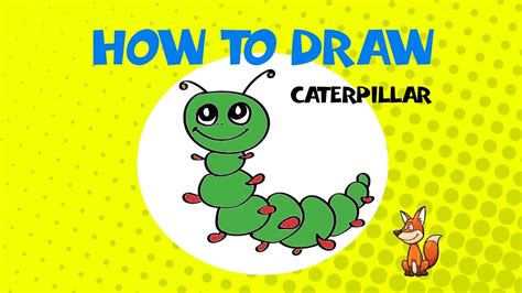 How To Draw A Caterpillar Step By Step Drawing Tutorial Youtube