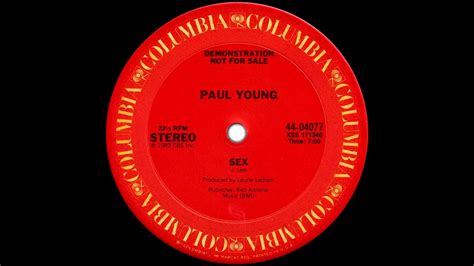 Paul Young Sex Extended Version 1983 Youtube