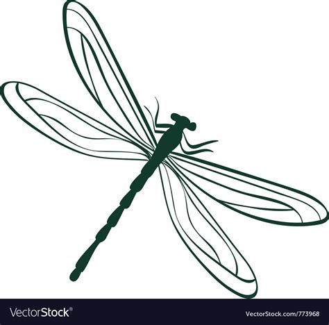 Abstract Dragonfly Royalty Free Vector Image Vectorstock