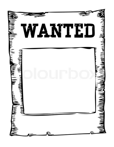 Vector Wanted Poster Image On White Stock Vector Colourbox