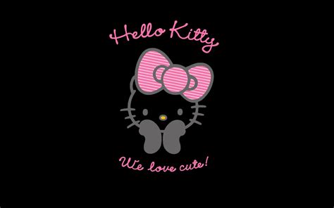Free Black Hello Kitty Hd Wallpaper