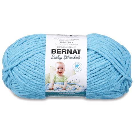 Bernat Baby Blanket 6 Super Bulky Polyester Yarn Baby Teal 105oz