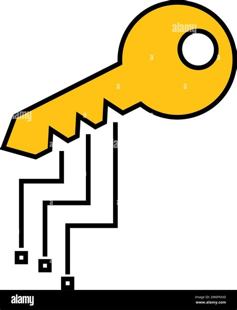 Digital Key Icon Symbol Of An Electronic Key Editable Vector Stock