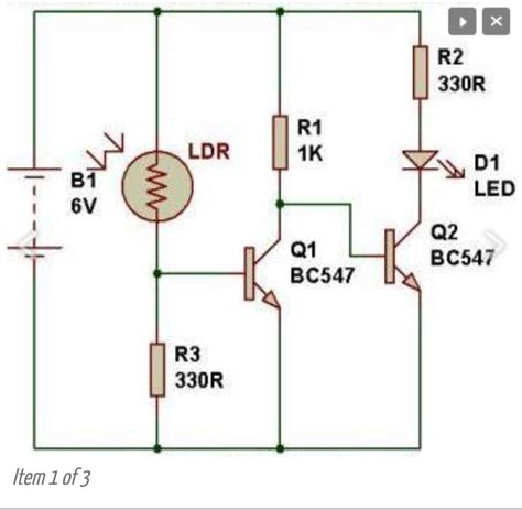 Transistors Dark Circuit Using LDR Electrical Engineering Stack