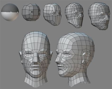 Krysar Zbrush Low Poly Modeling Head Low Poly Character 3d Model