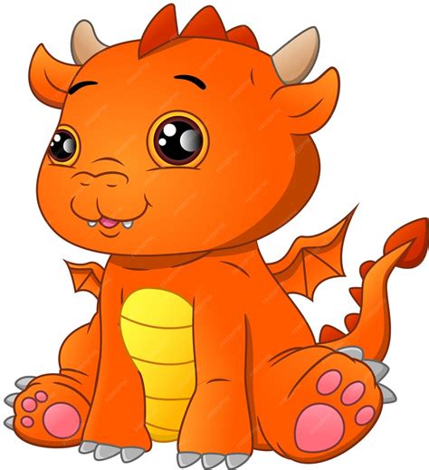 Premium Vector Cute Baby Dragon Cartoon
