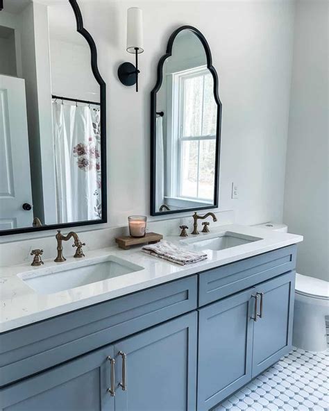 Arched Mirrors Over Double Sink Vanity Soul And Lane