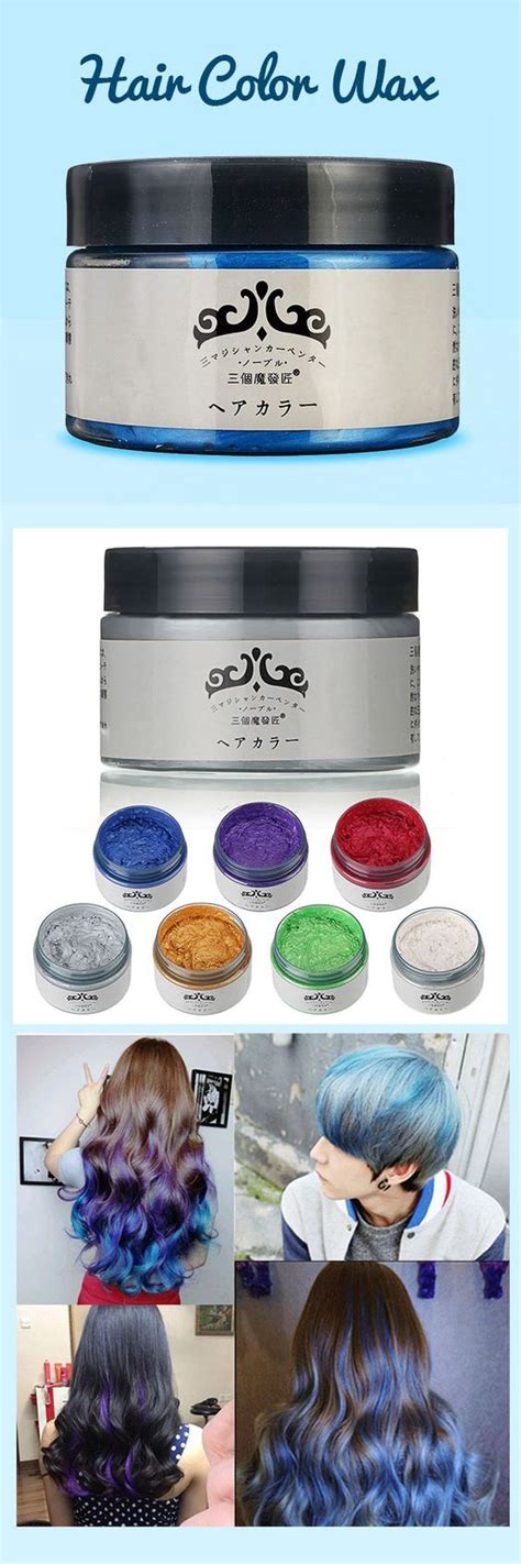 Diy Hair Dyes Unisex Hair Color Wax Mud Disposable Temporary Modeling Cream 6 Colors Hair Care