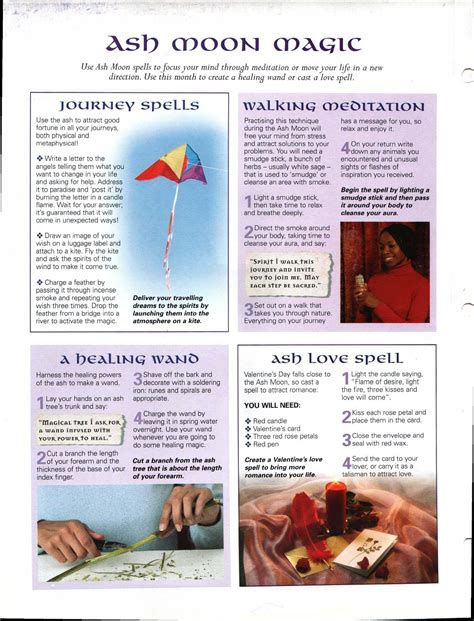 Enhancing Mind Body Spirit 21 Nature Magic Card 7 Back Ash Moon Magic