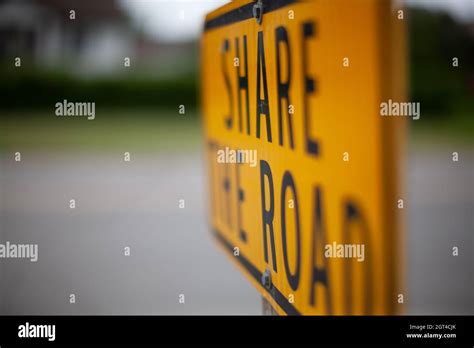 Share The Road Sign Stock Photo Alamy