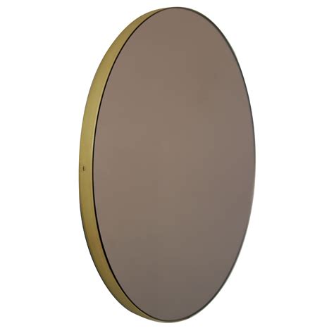 Orbis Black Tinted Modernist Round Customisable Mirror Black Frame