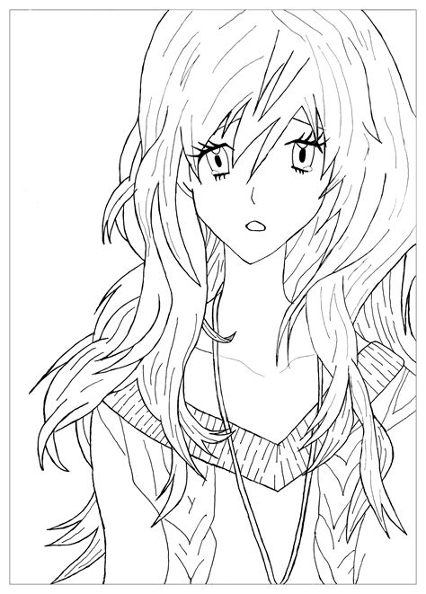 Manga Coloring Pages For Adults Manga