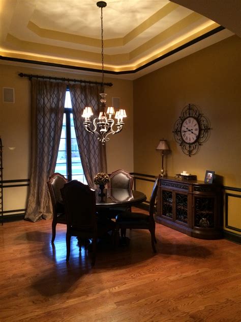 Get the finish you crave in any room with our expert painting tips. Formal dinning room...three tray ceiling with rope ...