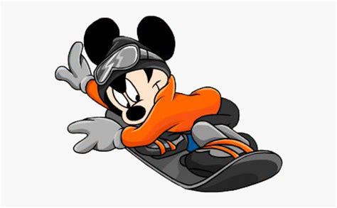 Mickey Mouse Snowboarding Free Transparent Clipart Clipartkey