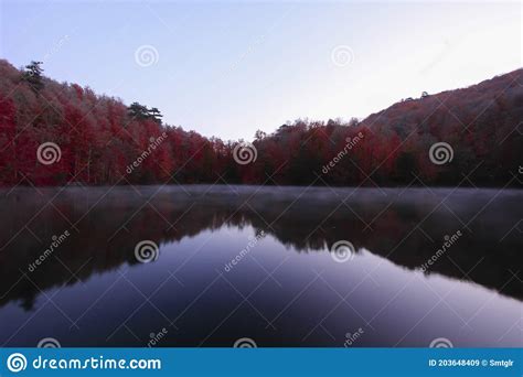 Autumn Landscape In Seven Lakes Yedigoller Park Bolu Turkey Stock