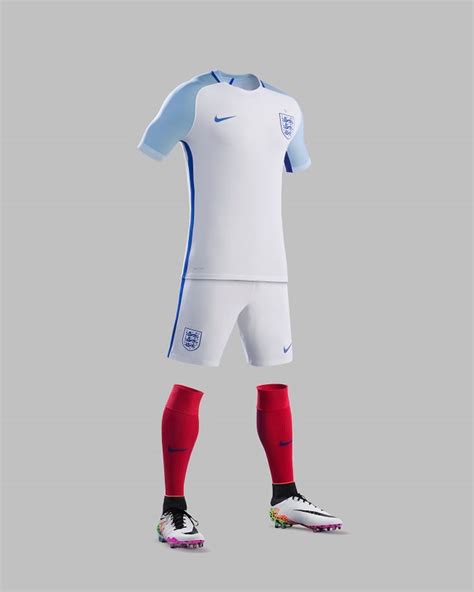 In 1872, the first ever official international football match took place at the west of scotland cricket club in glasgow. The 2016 National England Football Kit