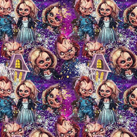 Chucky Seamless Pattern Chucky And Tiffany Pattern Limited Etsy