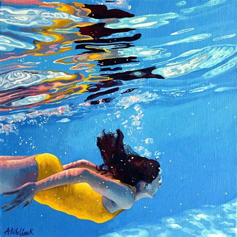 Buy Underneath Lii Miniature Swimming Painting Acrylic Painting By