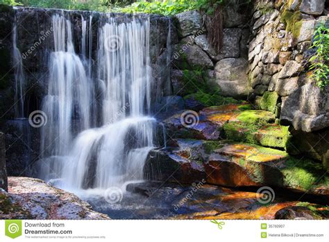 Waterfall Relaxing Landscape Nature Royalty Free Stock