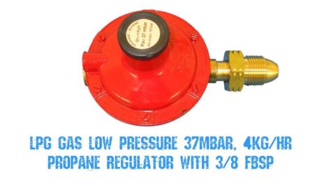 Lpg Gas Low Pressure 37mbar 4kghr Propane Regulator With 38 Fbsp