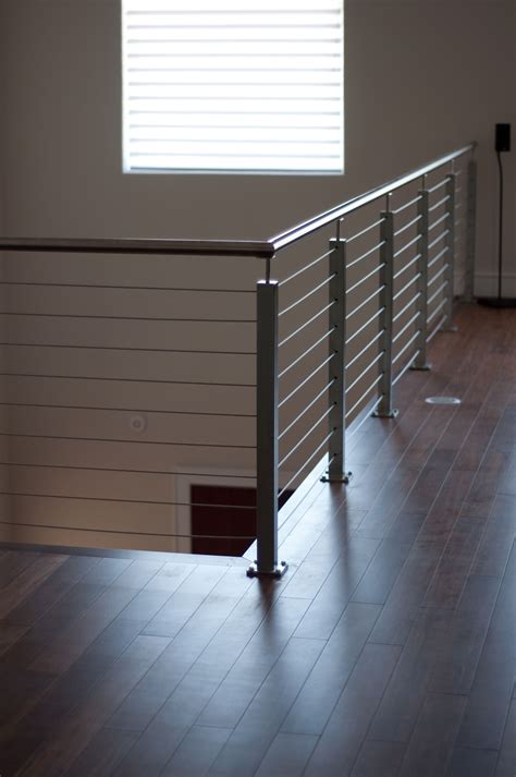 Stainless Square Newel Post Round Railings Indital Usa Modern