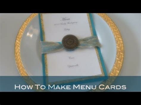 This tutorial will teach you how to make die cut shaker cards. DIY: How To Make Menu Cards - YouTube