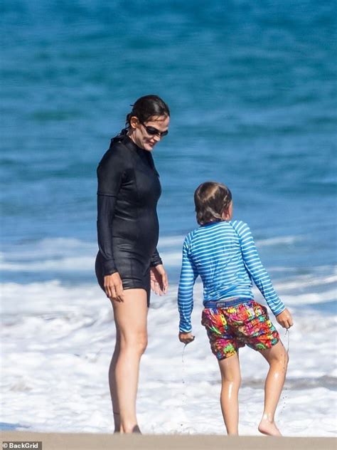 Jennifer Garner Wears A Wetsuit During A Malibu Swim With Son Samuel