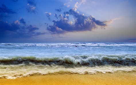 Sea Waves Sky Landscape Wallpapers Hd Desktop And Mobile Backgrounds