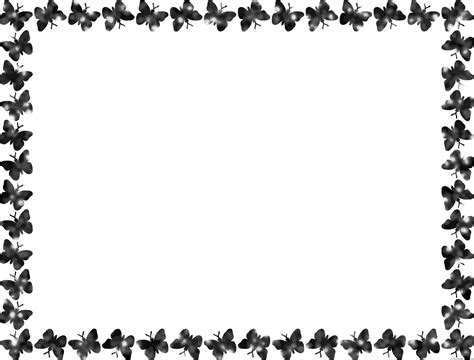 Black And White Butterfly Border