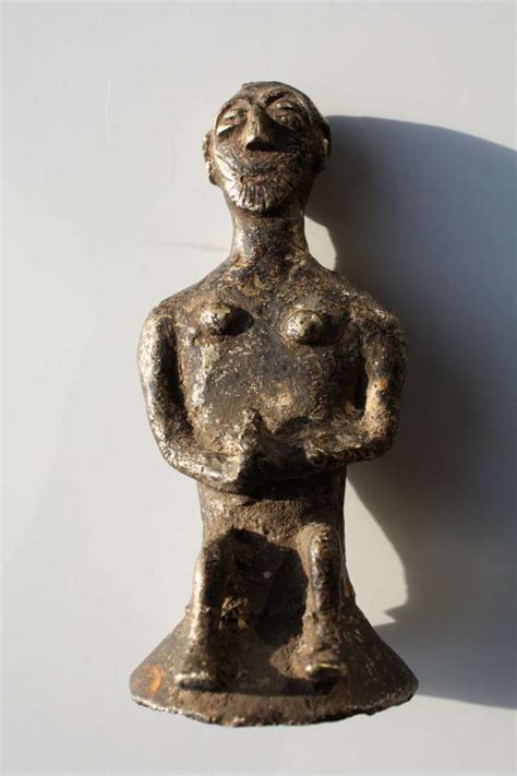 Ancient Votive Statuette With Female Breast And Beard EthnoAntiques