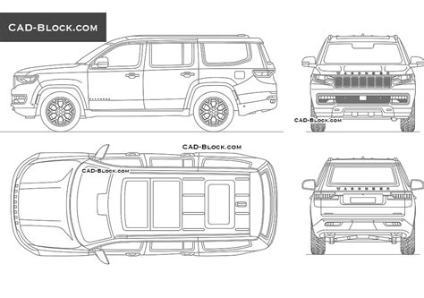 Jeep Wagoneer 2021 Vector Drawings Dwg File