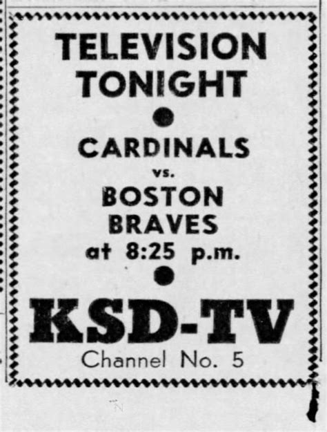 Ksd Channel 5 Advertisement 1947 Ksdk 5 On Your Side Celebrating