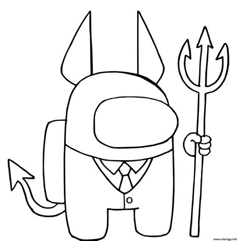 Coloriage le diable among us  JeColorie.com