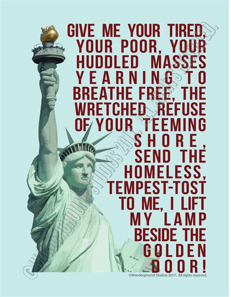 Protest Poster Lady Liberty Give Me Your Tired Your Etsy