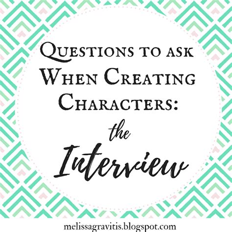 Questions To Ask When Creating Characters The Interview Book Writing